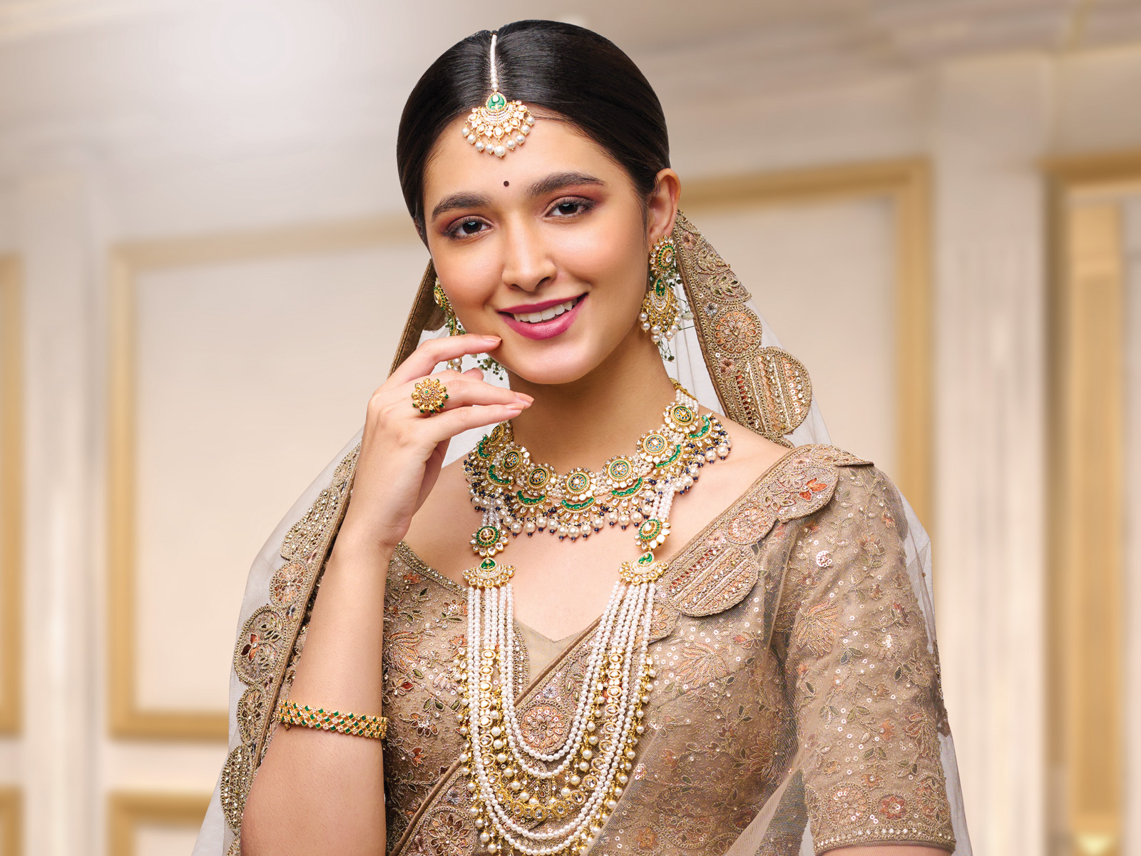 simple bridal gold necklace designs catalogue